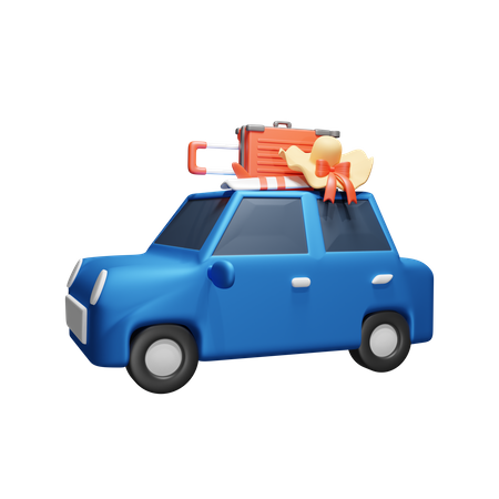 Coche de viaje  3D Icon