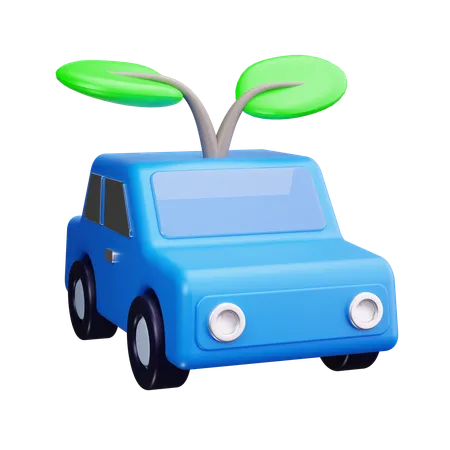 Coche ecológico  3D Icon