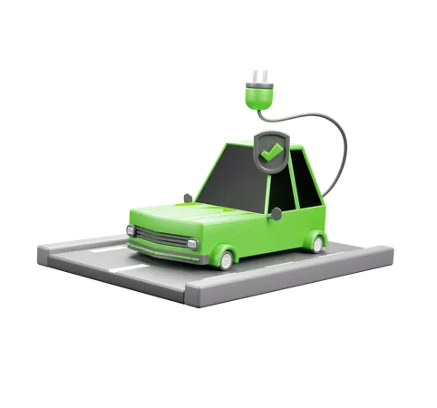 Coche eléctrico  3D Icon