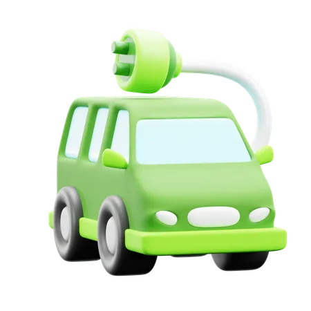 Coche eléctrico  3D Icon