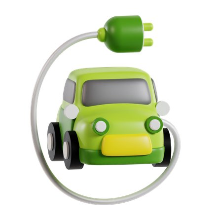 Coche eléctrico  3D Icon