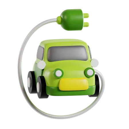 Coche eléctrico  3D Icon