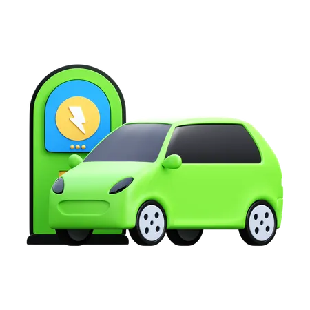 Coche eléctrico  3D Icon