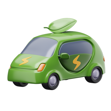 Coche eléctrico  3D Icon