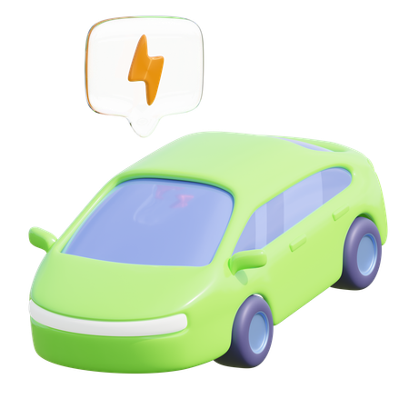 Coche eléctrico  3D Icon