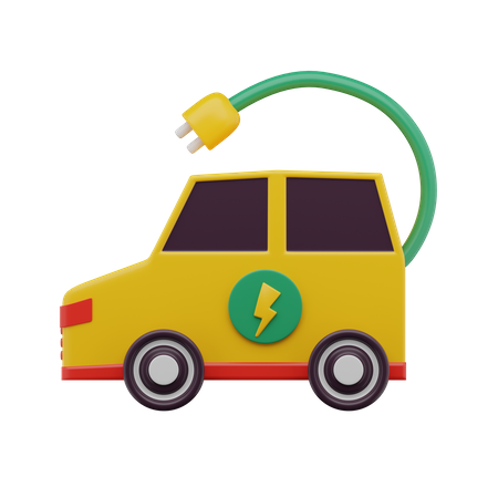 Coche eléctrico  3D Icon