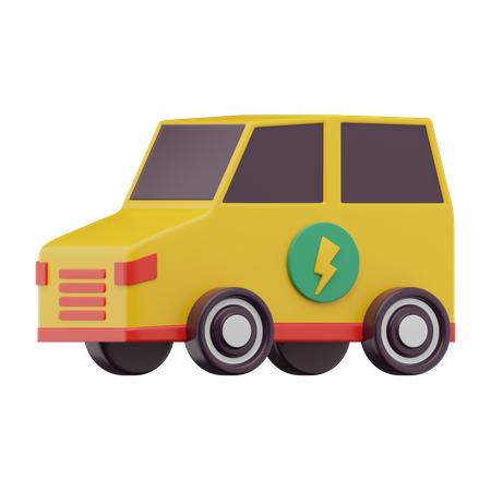 Coche eléctrico  3D Icon