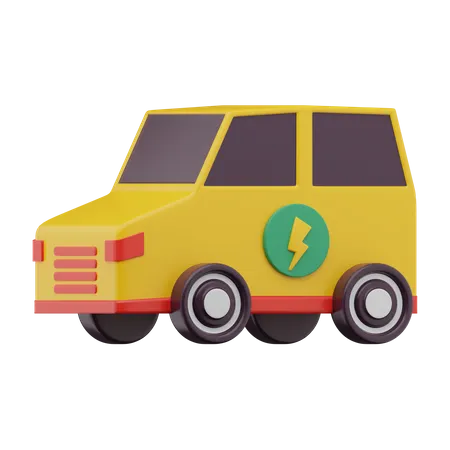 Coche eléctrico  3D Icon