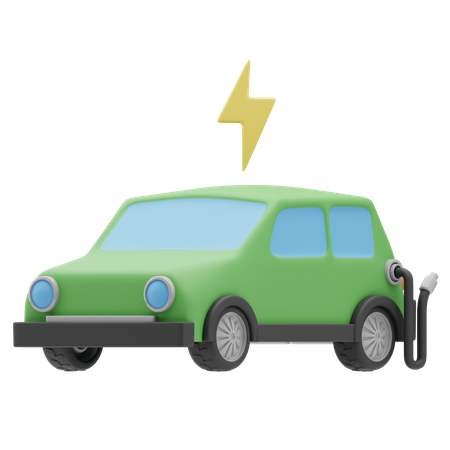 Coche eléctrico  3D Icon