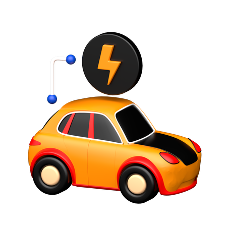 Coche eléctrico  3D Icon