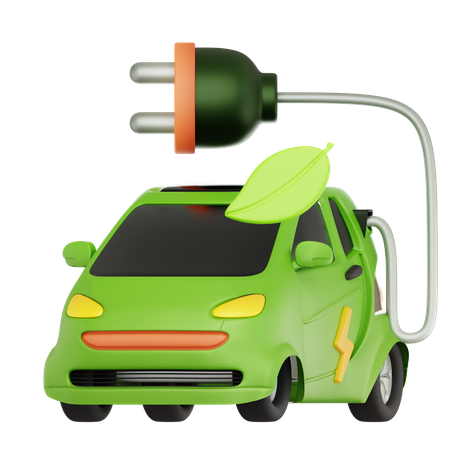 Coche eléctrico  3D Icon