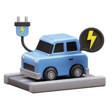 Coche eléctrico  3D Icon