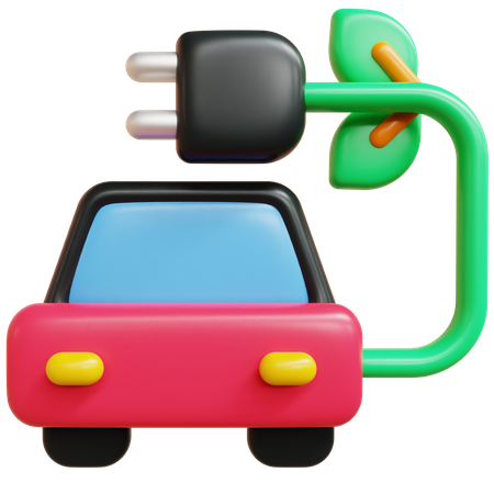 Coche eléctrico  3D Icon