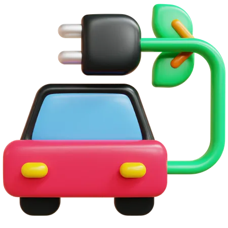 Coche eléctrico  3D Icon