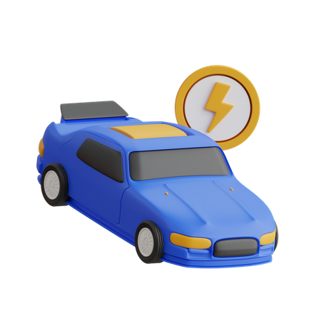 Coche electrico  3D Icon