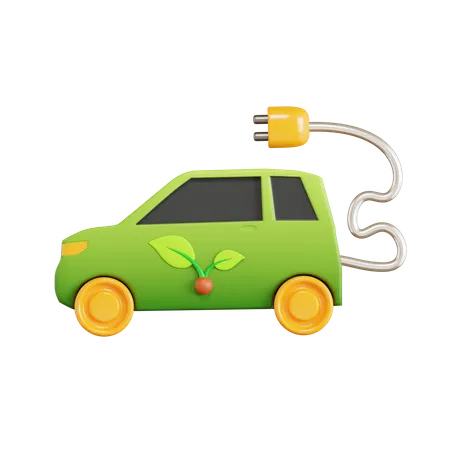 Coche eléctrico  3D Icon