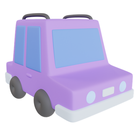 Carro familiar  3D Icon