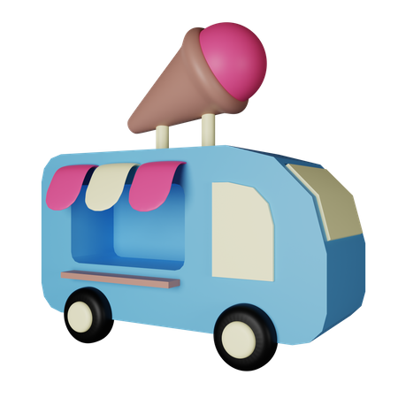 Carro de helados  3D Icon