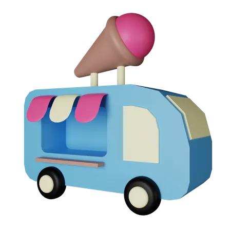 Carro de helados  3D Icon