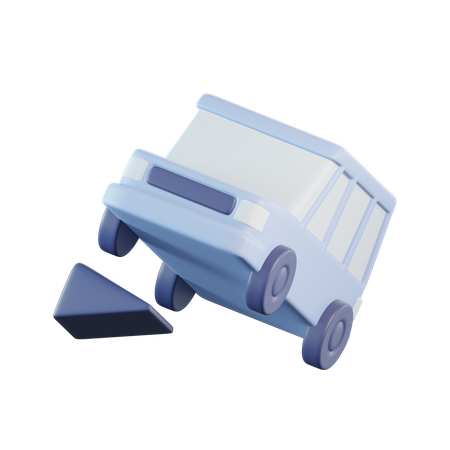Inclinación del coche  3D Icon