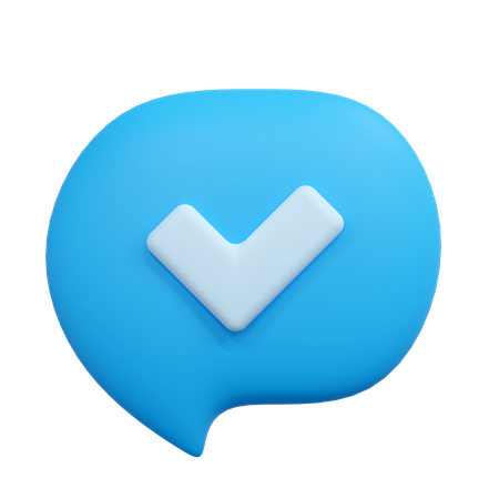 Message coché  3D Icon