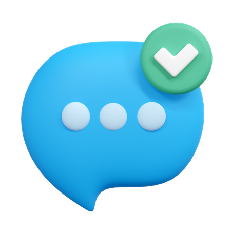 Message coché  3D Icon