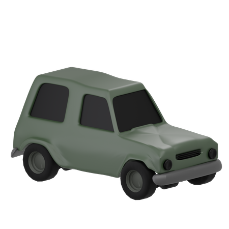 Coche militar  3D Icon