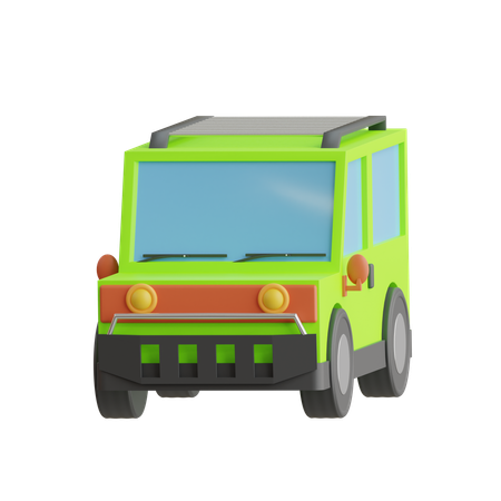 Coche de safari  3D Icon