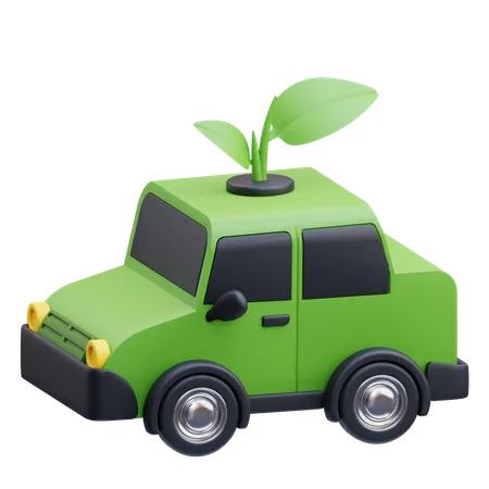 Coche verde  3D Icon