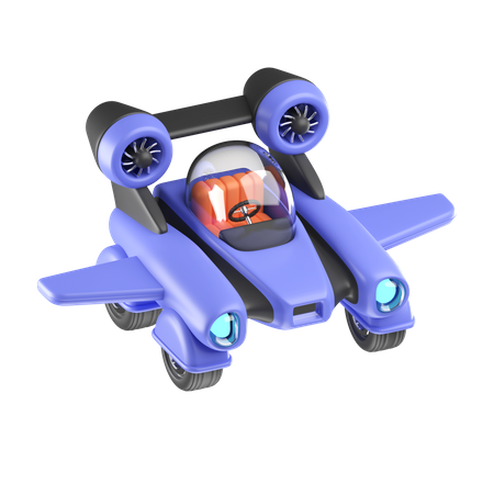 Carro volador  3D Icon