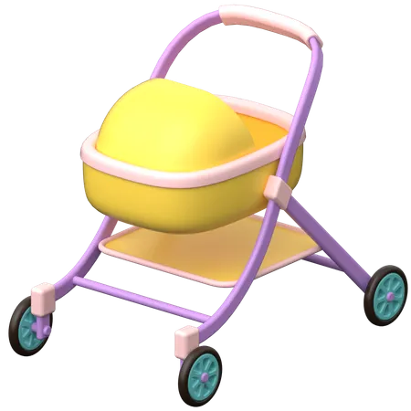 Carrito de bebé  3D Icon