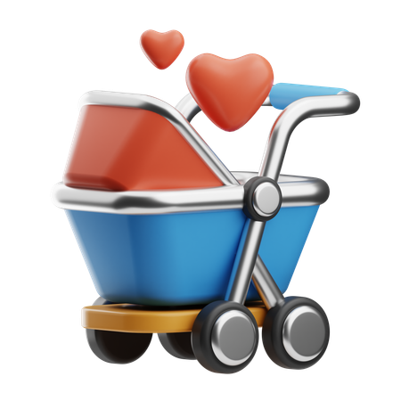 Carrito de bebé  3D Icon