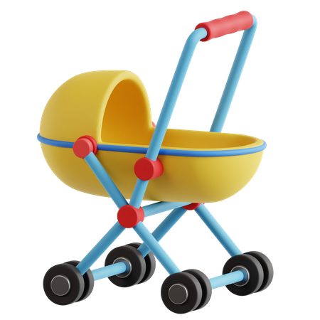 Carrito de bebé  3D Icon