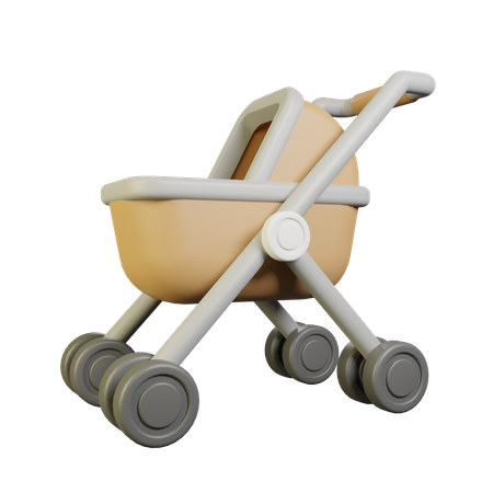 Carrito de bebé  3D Icon