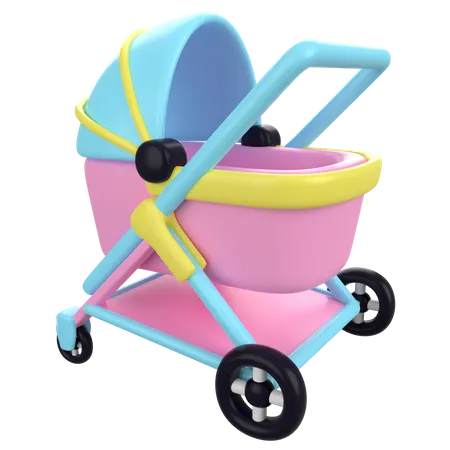 Carrito de bebé  3D Icon
