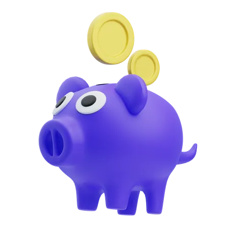 Économie de cochon  3D Icon