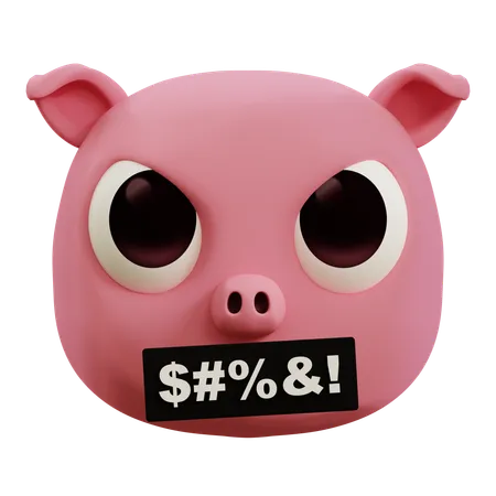 Emoji de malédiction de cochon  3D Icon