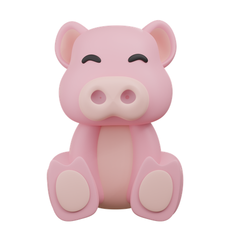 Cochon mignon  3D Icon