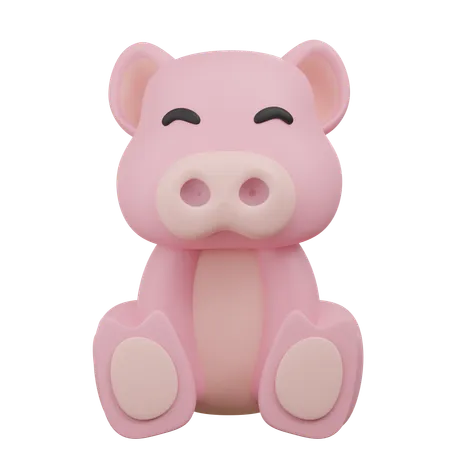 Cochon mignon  3D Icon