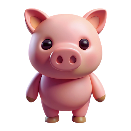 Cochon mignon  3D Icon