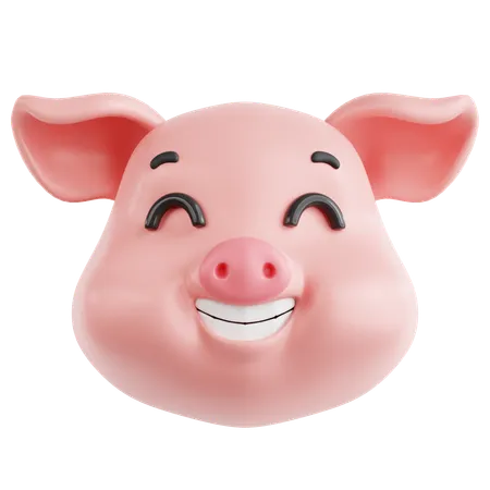 Cochon souriant  3D Icon