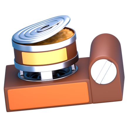 Cocinar acampar  3D Icon