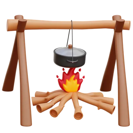 Cocina de campamento  3D Icon