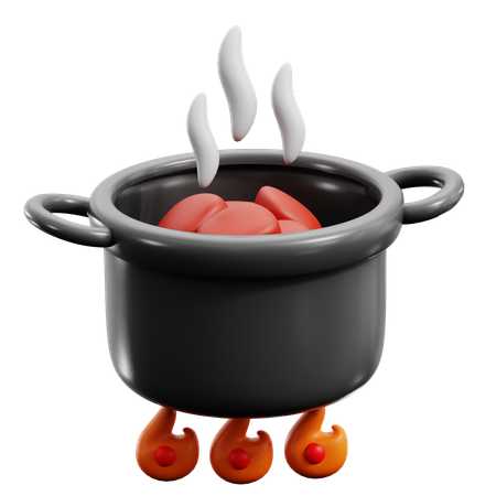 Cocinar carne  3D Icon