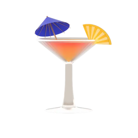 Cocktail  3D Illustration