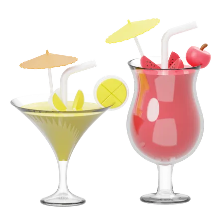 Mocktails  3D Illustration