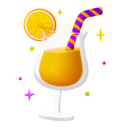 Cocktail au citron  3D Icon