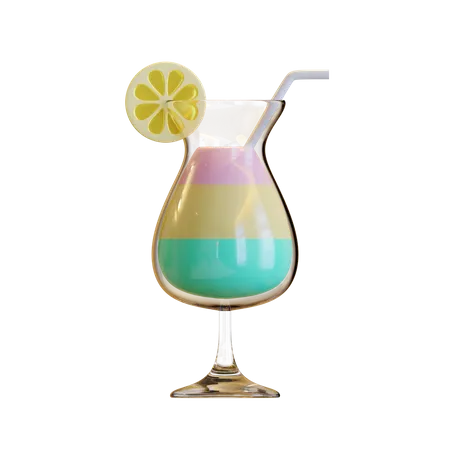 Cocktail d'été  3D Illustration