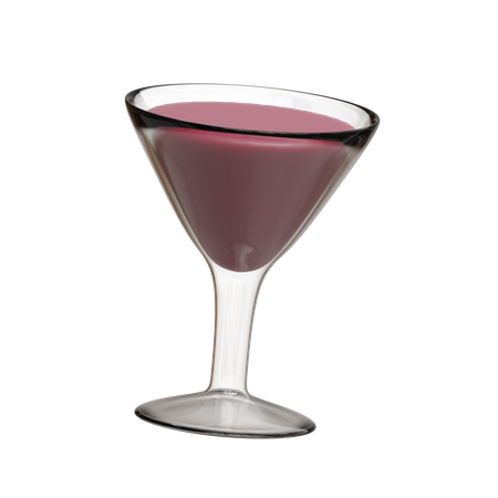 Cocktail Glass 3D Icon