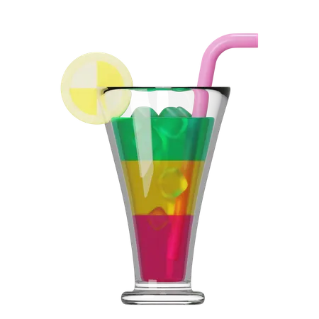 Cocktail Highball d'été  3D Illustration